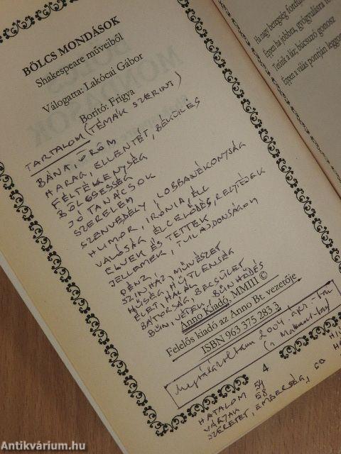 Bölcs mondások Shakespeare műveiből