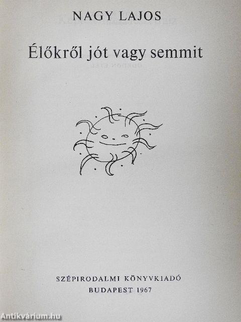 Élőkről jót vagy semmit