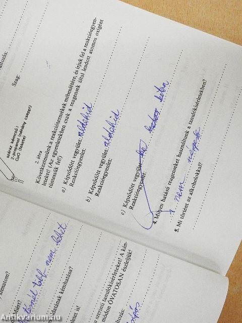 Szerves kémia munkafüzet