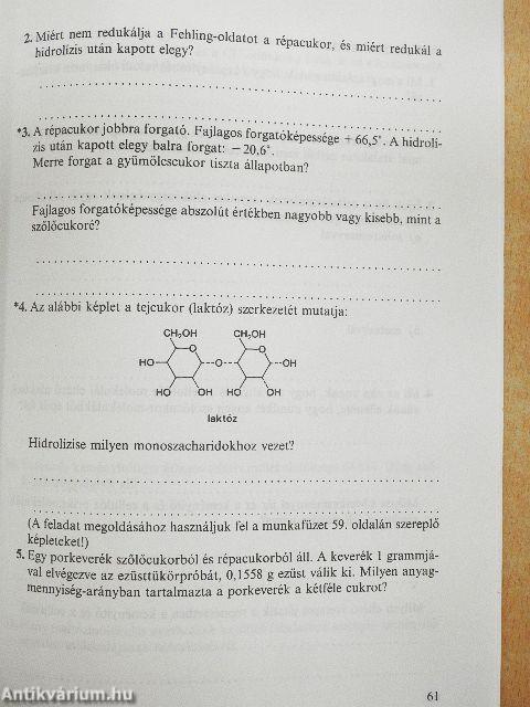 Szerves kémia munkafüzet