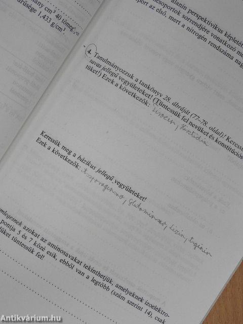 Szerves kémia munkafüzet