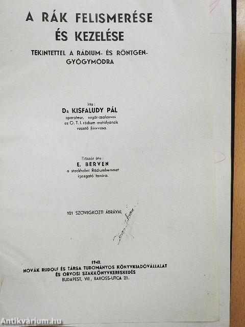 A rák felismerése és kezelése