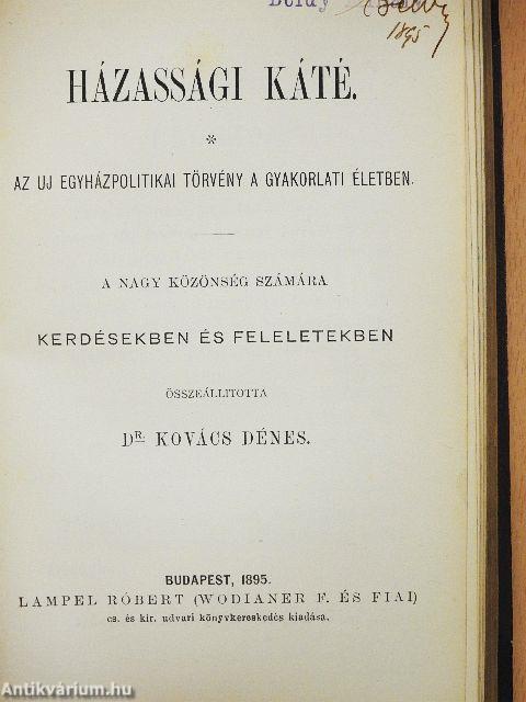 A nyelv életéből/Házassági káté/Unitárius kis tükör