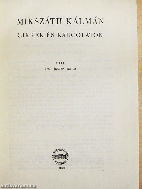 Cikkek és karcolatok VIII.