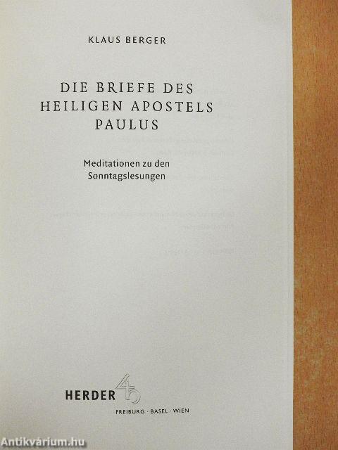 Die Briefe des Heiligen Apostels Paulus