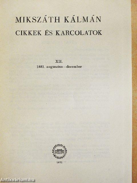 Cikkek és karcolatok XII.