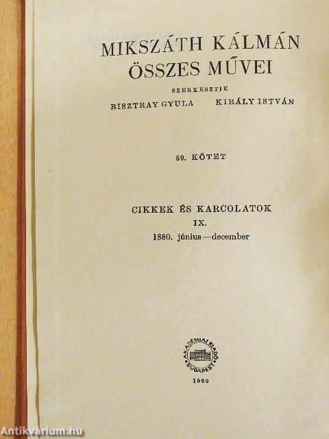 Cikkek és karcolatok IX.
