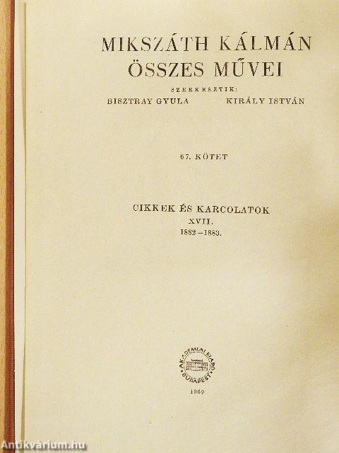 Cikkek és karcolatok XVII.