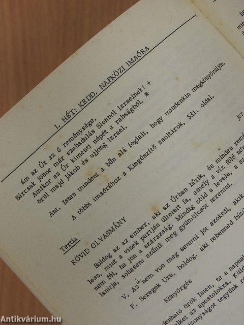 Ideiglenes zsolozsmáskönyv