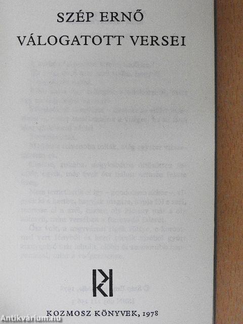 Szép Ernő válogatott versei