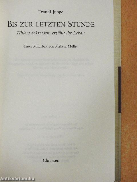 Bis zur letzten Stunde