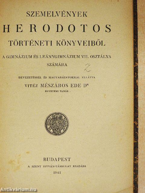Szemelvények Herodotos történeti könyveiből