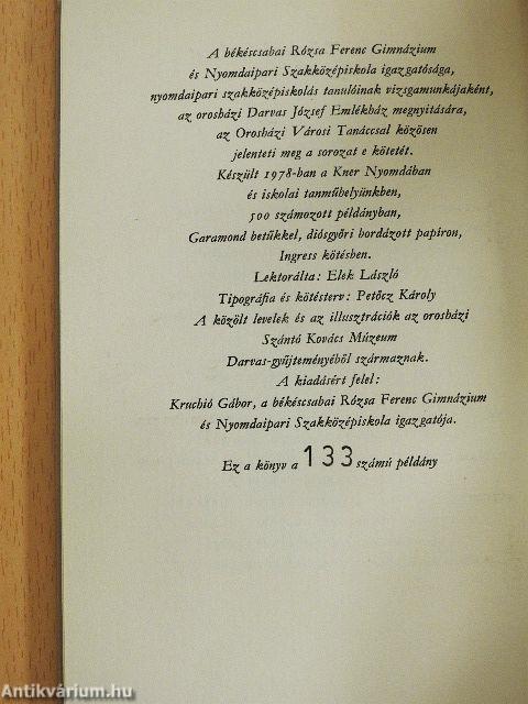 Darvas József ifjúkori levelei