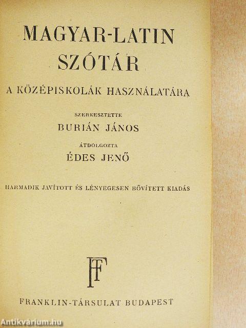 Magyar-latin szótár