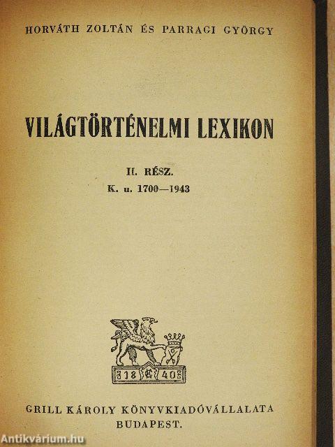 Világtörténelmi lexikon I-II.