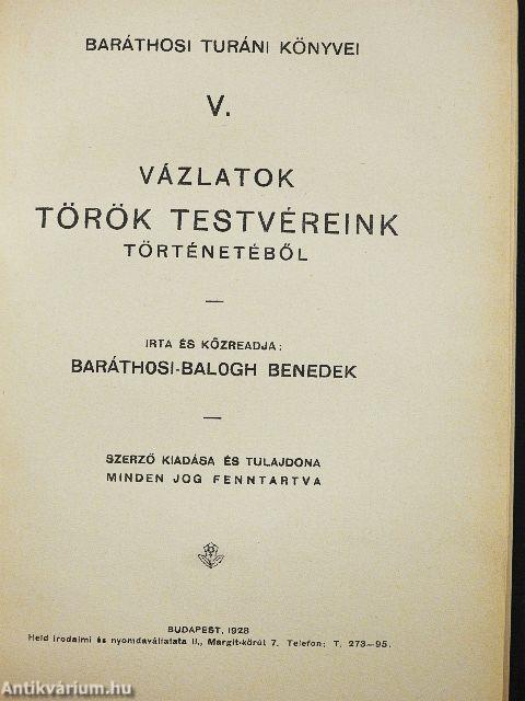 Baráthosi turáni könyvei I-VI. (töredék)