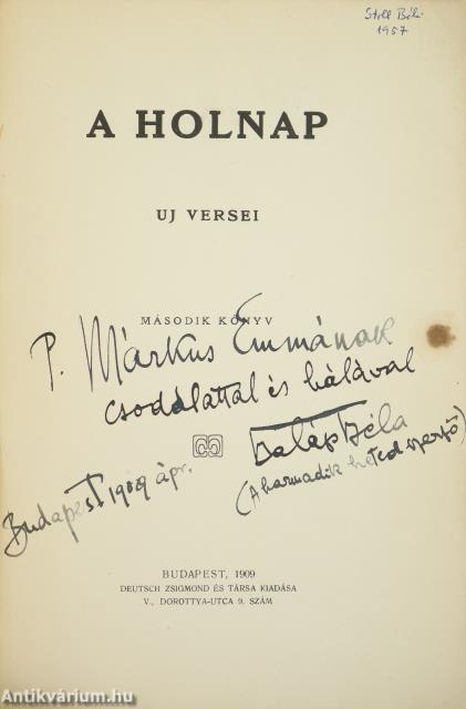 A holnap (dedikált példány)