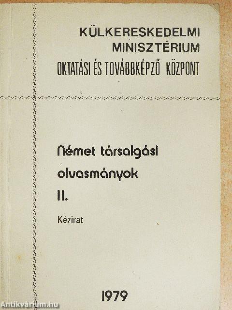 Német társalgási olvasmányok II.