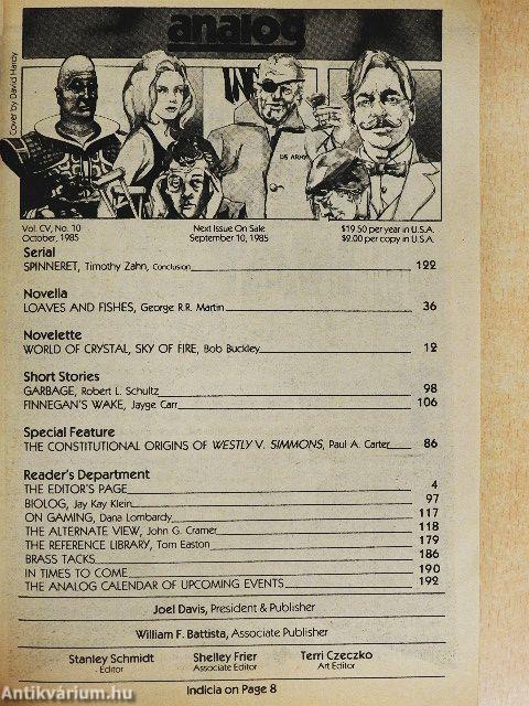 Analog October 1985