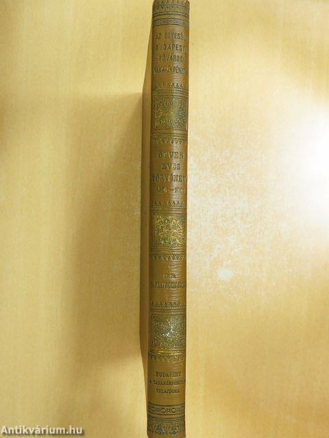 Az Egyesült Budapesti Fővárosi Takarékpénztár ötven éves története