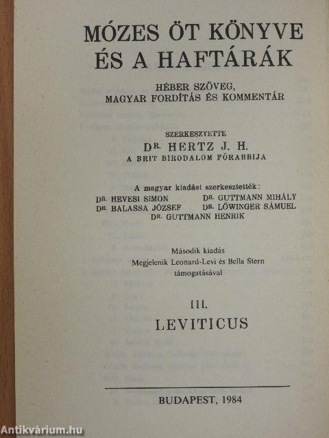 Mózes öt könyve és a haftárák III.