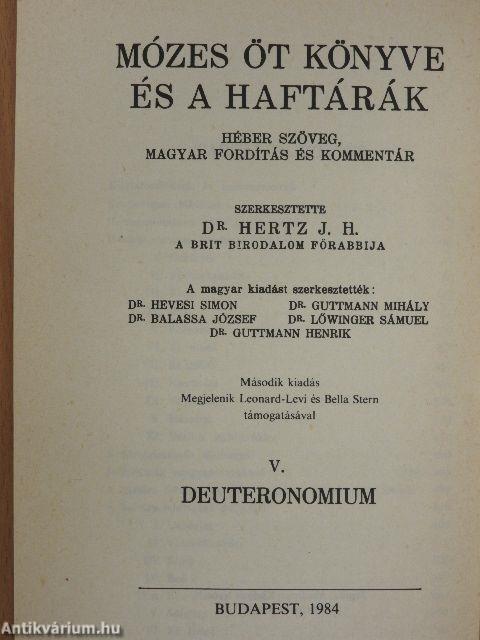 Mózes öt könyve és a haftárák V.