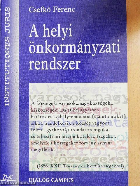 A helyi önkormányzati rendszer