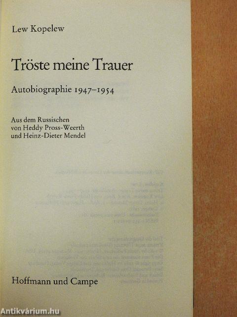 Tröste meine Trauer