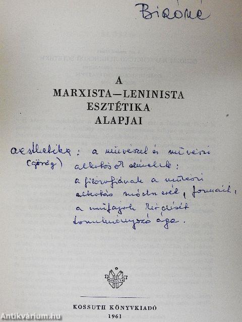 A marxista-leninista esztétika alapjai