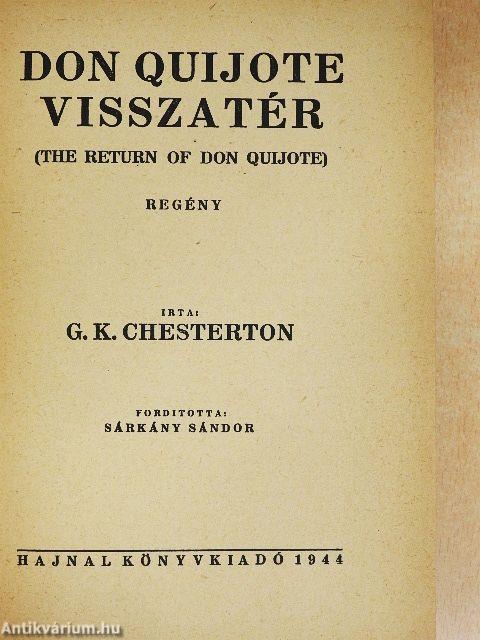 Don Quijote visszatér