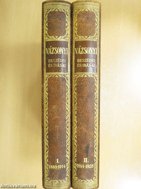 Vázsonyi Vilmos beszédei és írásai I-II.