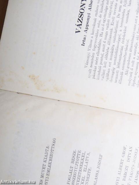 Vázsonyi Vilmos beszédei és írásai I-II.