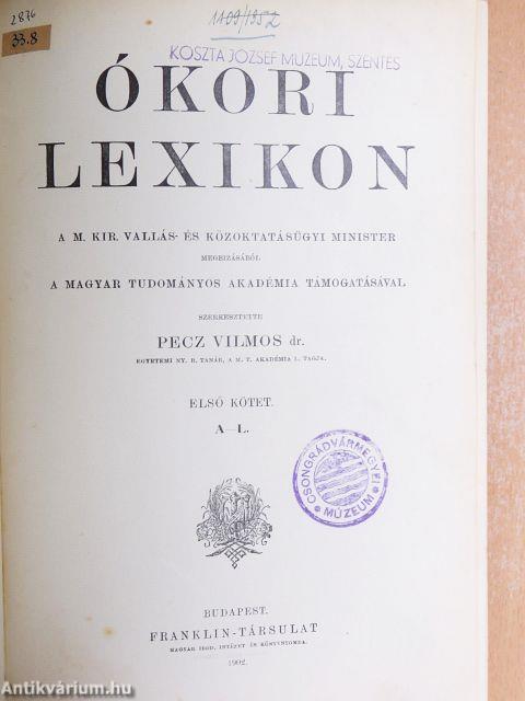Ókori lexikon I. (töredék)