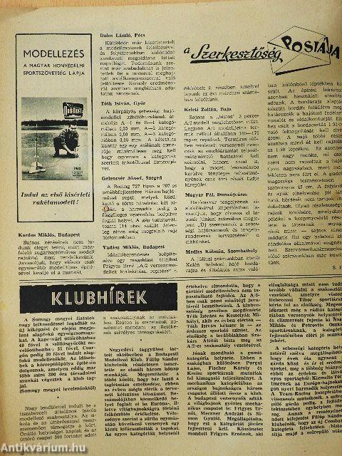 Modellezés 1963. november