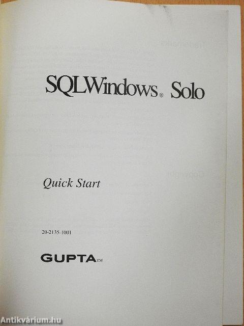SQLWindows Solo