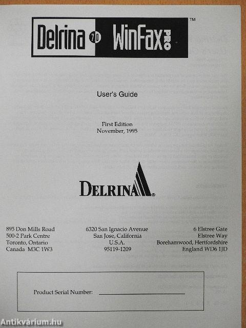 Delrina WinFax Pro 7.0