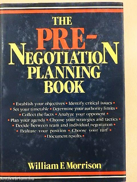 The Prenegotiation Planning Book