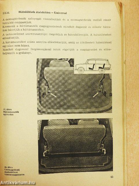 "Trabant 601" személygépkocsi kezelési útmutatója