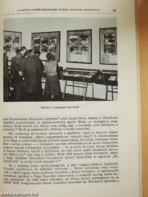 A Magyar Munkásmozgalmi Múzeum évkönyve 1981-1982