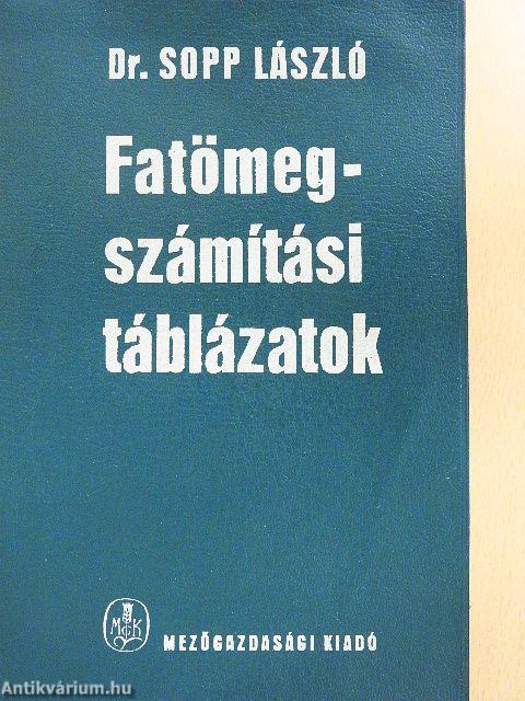 Fatömegszámítási táblázatok