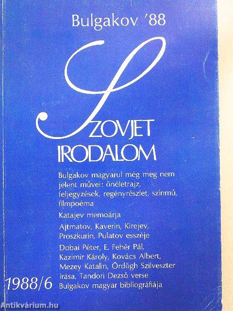 Szovjet Irodalom 1988/6.