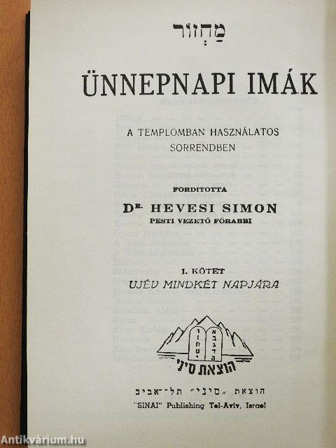 Ünnepnapi imák I-II.
