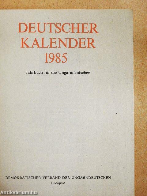 Deutscher Kalender 1985.