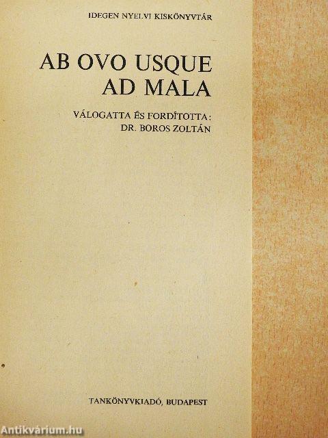 Ab ovo usque ad mala