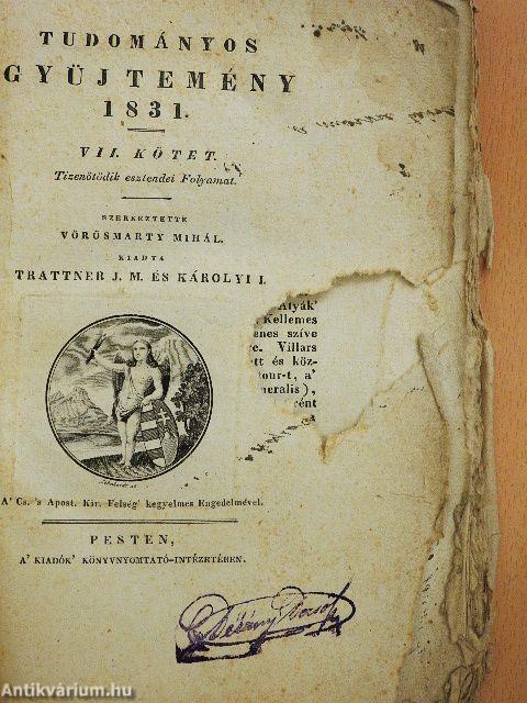 Tudományos Gyüjtemény 1831. VII. (rossz állapotú)