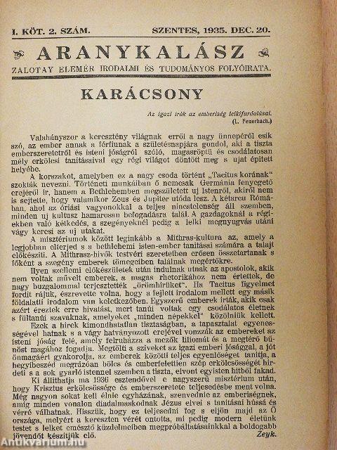 Aranykalász 1935. december 20.