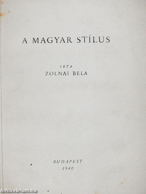 A magyar stílus