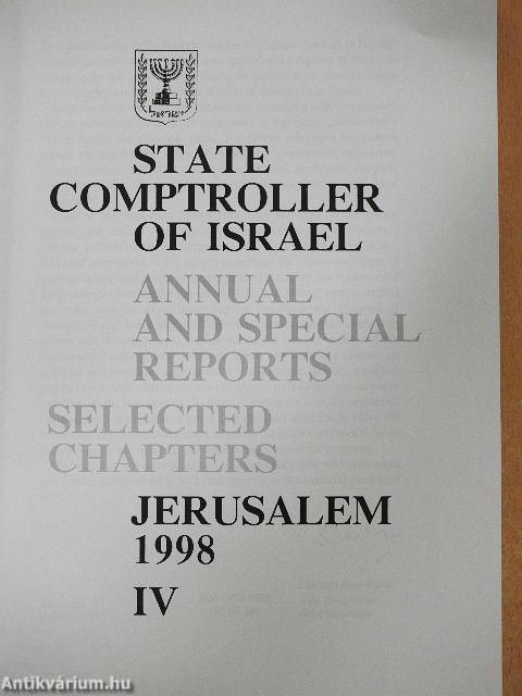 State Comptroller of Israel IV.