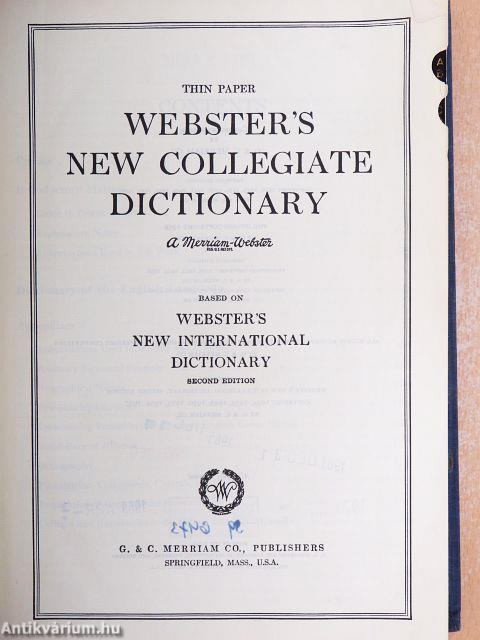 Webster's New Collegiate Dictionary