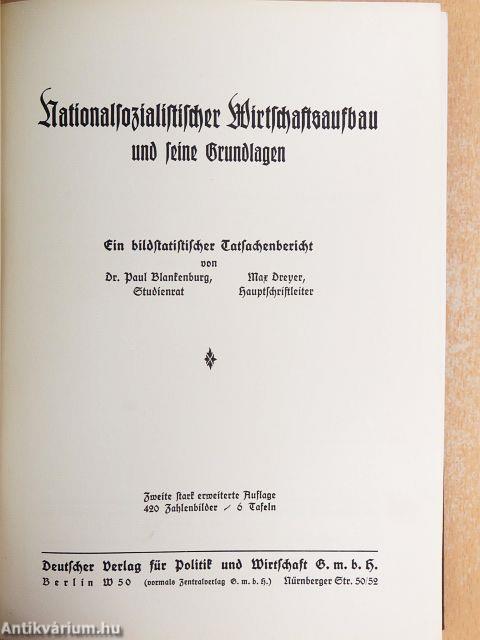 Nationalsozialistischer Wirtschaftsaufbau und seine Grundlagen (gótbetűs)